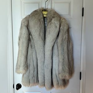 Genuine Silver Fox Fur Coat